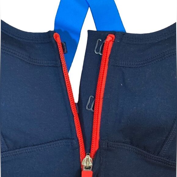 DSG Front Zip University Navy Strappy Bra, Size XS, NWT - Picture 3 of 6